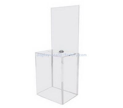 Customize acrylic cheap charity collection boxes NAB-679