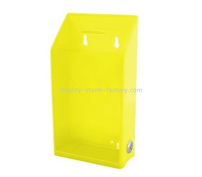Customize yellow perspex ballot box NAB-694