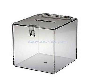 Customize clear acrylic charity donation boxes for sale NAB-717