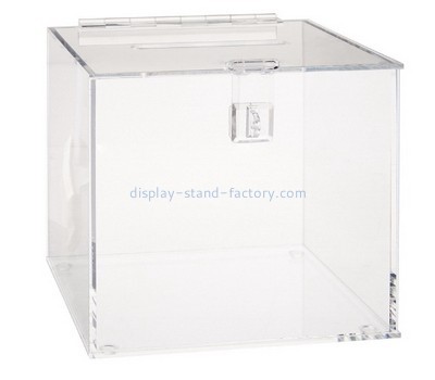 Customize clear acrylic cheap charity collection boxes for sale NAB-720