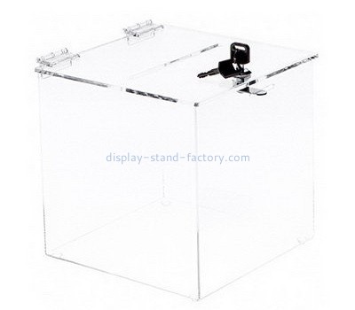 Customize clear acrylic cash collection box NAB-732