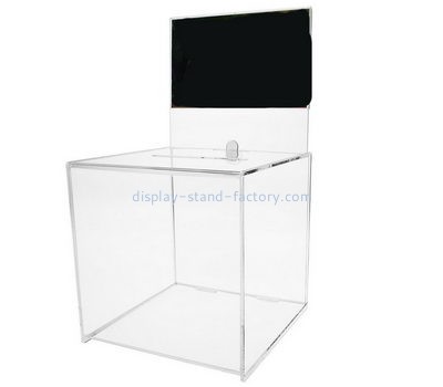 Customize clear lucite charity box NAB-741