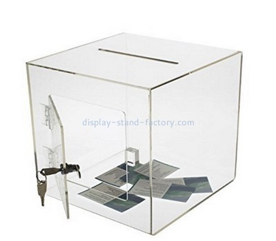 Customize clear plexiglass charity box NAB-743
