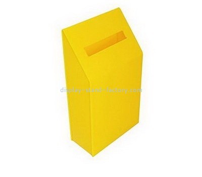 Customize yellow acrylic donation lock box NAB-765