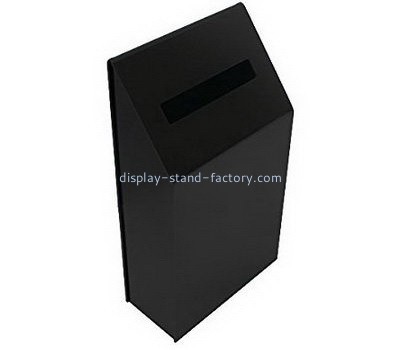 Customize black acrylic charity money collection boxes NAB-766