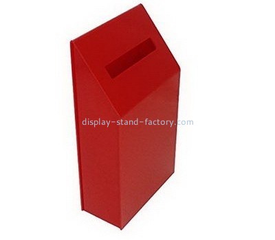 Customize red acrylic donation box NAB-770