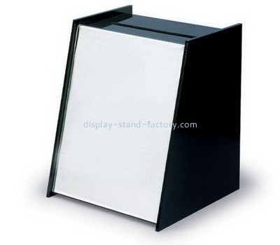 Customize black acrylic charity collection boxes NAB-772