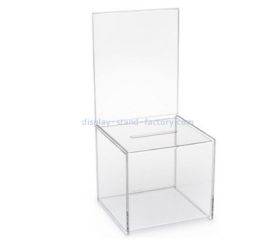 Customize clear perspex donation collection boxes NAB-775