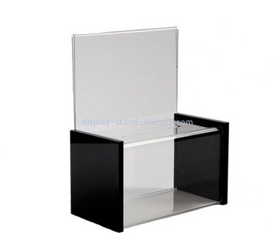Customize acrylic cheap charity collection boxes NAB-871