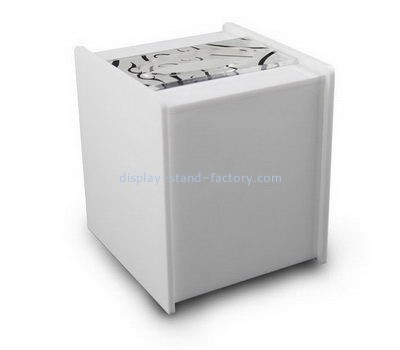 Customize acrylic white storage box with lid NAB-1001