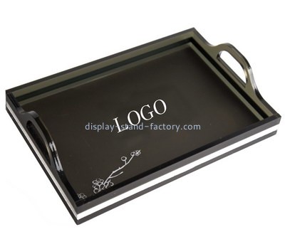Customize lucite tray with handles STD-206
