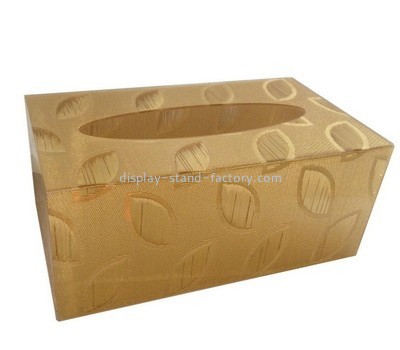 Lucite gold tissue box NAB-1063
