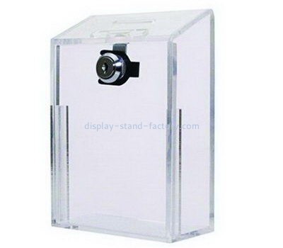 Clear acrylic donation box with lock NAB-1084