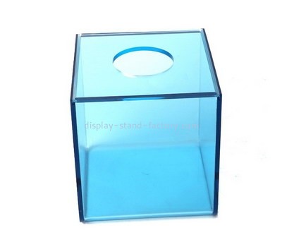 Customize blue acrylic tissue box NAB-1173