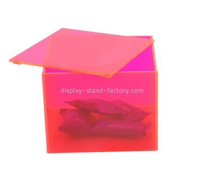 Customize pink acrylic pastry storage box NAB-1174