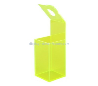 Custom yellow acrylic flower box with handle NAB-1237