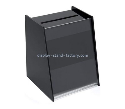 Custom black acrylic donation box NAB-1243