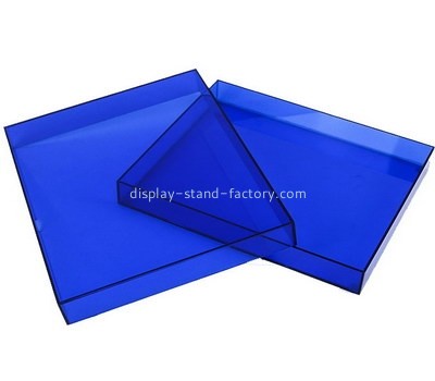 Custom flat blue acrylic box NAB-1288
