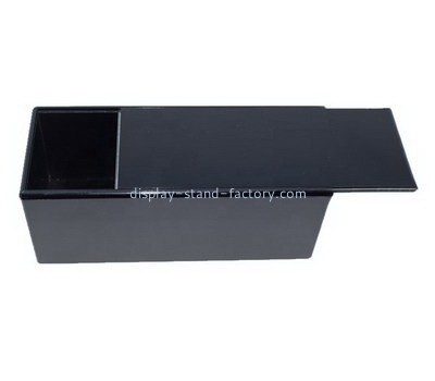 Custom black acrylic sliding lid box NAB-1287