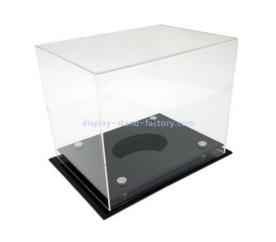 Custom clear acrylic display case with black base NAB-1300