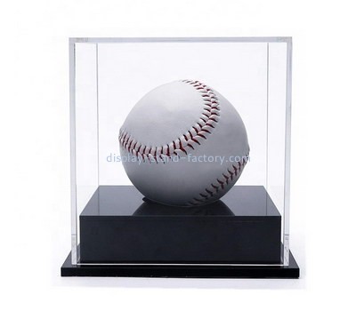Custom acrylic baseball display case with black base NAB-1322