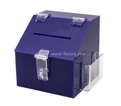 Custom purple acrylic suggestion lockable box NAB-1336