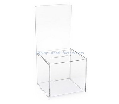 Custom clear acrylic collection box NAB-1338