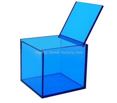 Custom square blue acrylic box NAB-1362