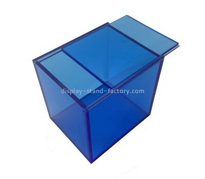 Custom blue acrylic sliding lid box NAB-1397