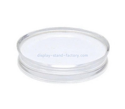 Custom round acrylic stamp block with finger groove NBL-014