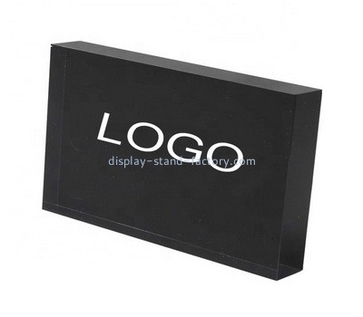 Custom black acrylic logo block NBL-026