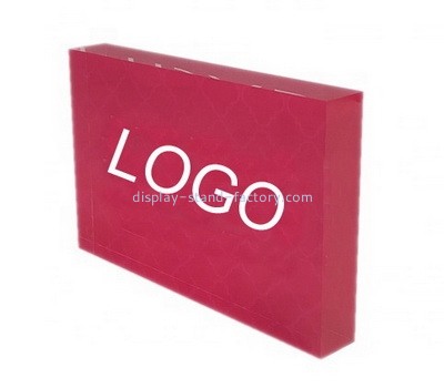 Custom red acrylic logo block NBL-042