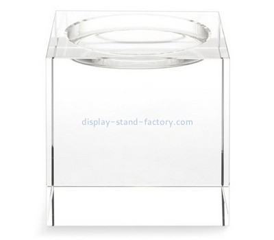 Custom clear acrylic candle holder block NBL-060