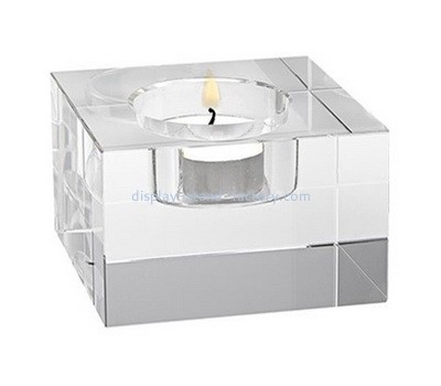 Custom clear acrylic candle holder block NBL-085