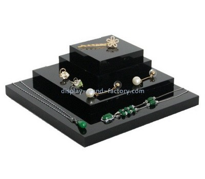 Custom black acrylic jewelry display blocks NBL-091