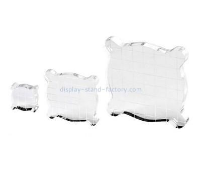 Custom acrylic stamp blocks with grids lines NBL-114