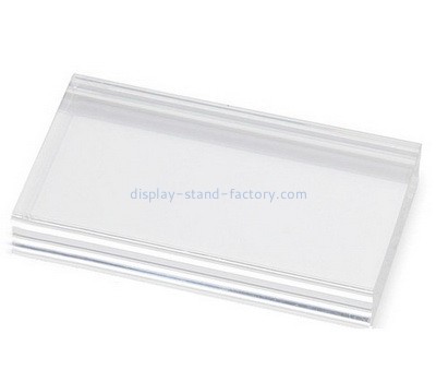 Custom clear plexiglass stamping block with finger groove NBL-120