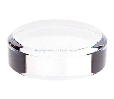 Custom round clear acrylic beveled display block NBL-128