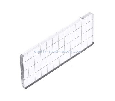 Custom acrylic stamp block with grid lines NBL-141