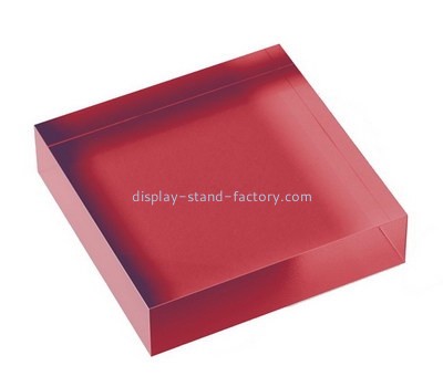 Custom laser cutting red acrylic display block NLC-064