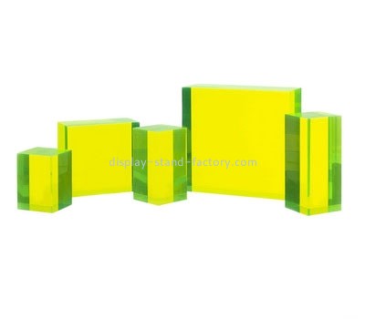 Custom laser cutting yellow acrylic blocks NLC-067