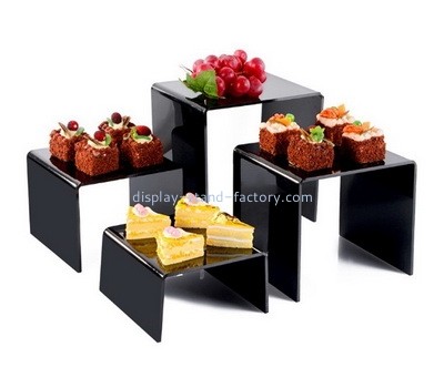 Custom black acrylic cakes display risers NFD-209
