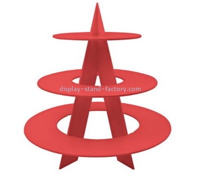 Custom 3 tiers red acrylic cupcakes display stands NFD-223