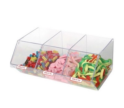 Custom 3 grids acrylic candies display case NFD-234