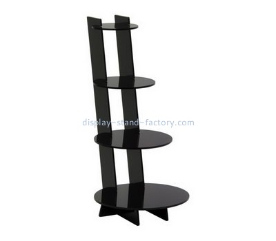 Custom 4 tiers black acrylic cake display racks NFD-341