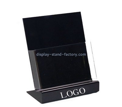 Custom table top acrylic pamphlet holder with sign NBD-619