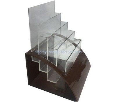 Custom 4 tiers counter top acrylic magazine holders NBD-638