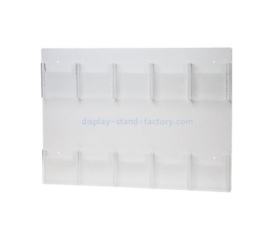 Custom deluxe clear acrylic plexiglass 10-pocket holder wall mount NBD-725