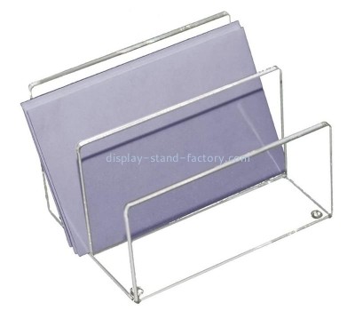 Custom acrylic mini sorter lucite envelop organizer perpsex notebook holder NBD-728