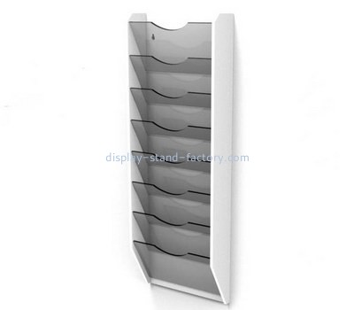 Custom wall mount acrylic leaflet holder plexiglass multi polckets brochure holder NBD-735